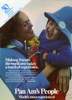 1977 An ad for Pan Am's 50th Anniversary.